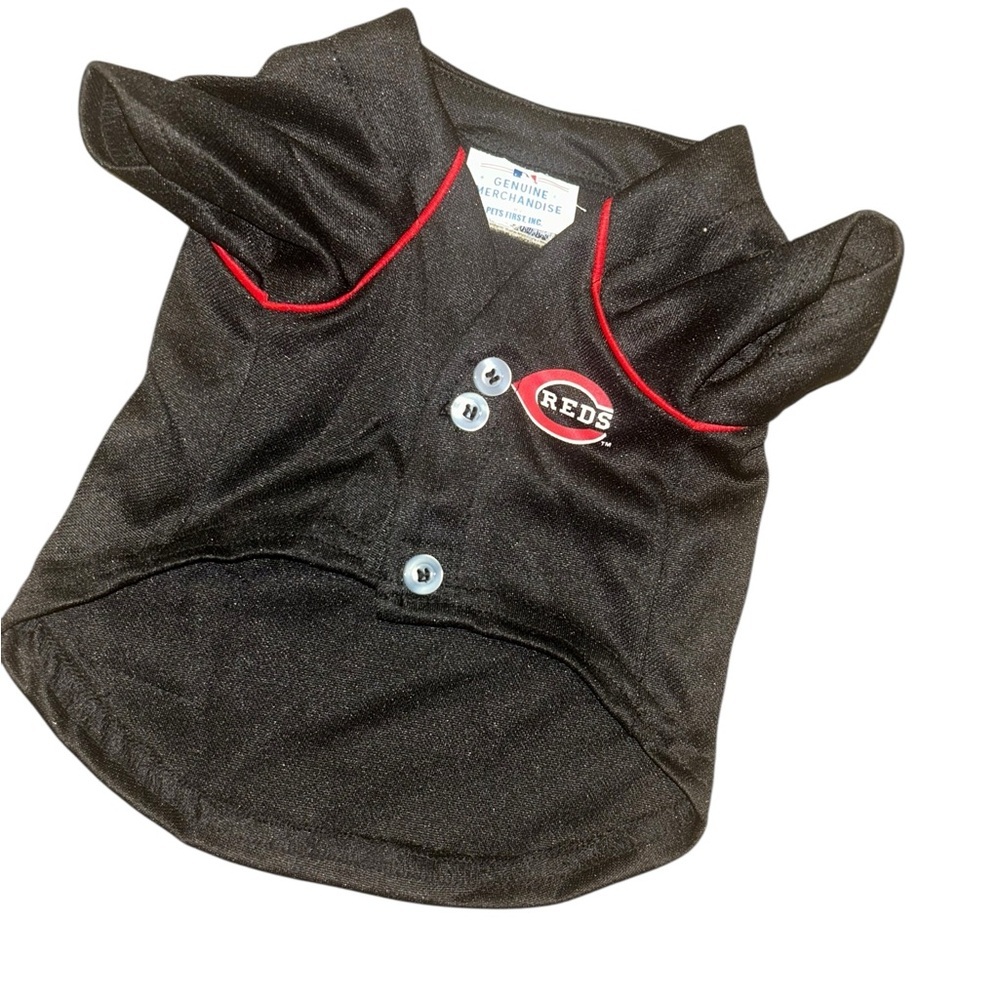 Pets First MLB Cincinnati Reds black Jersey for Dogs / cats size small costume - Picture 2 of 3